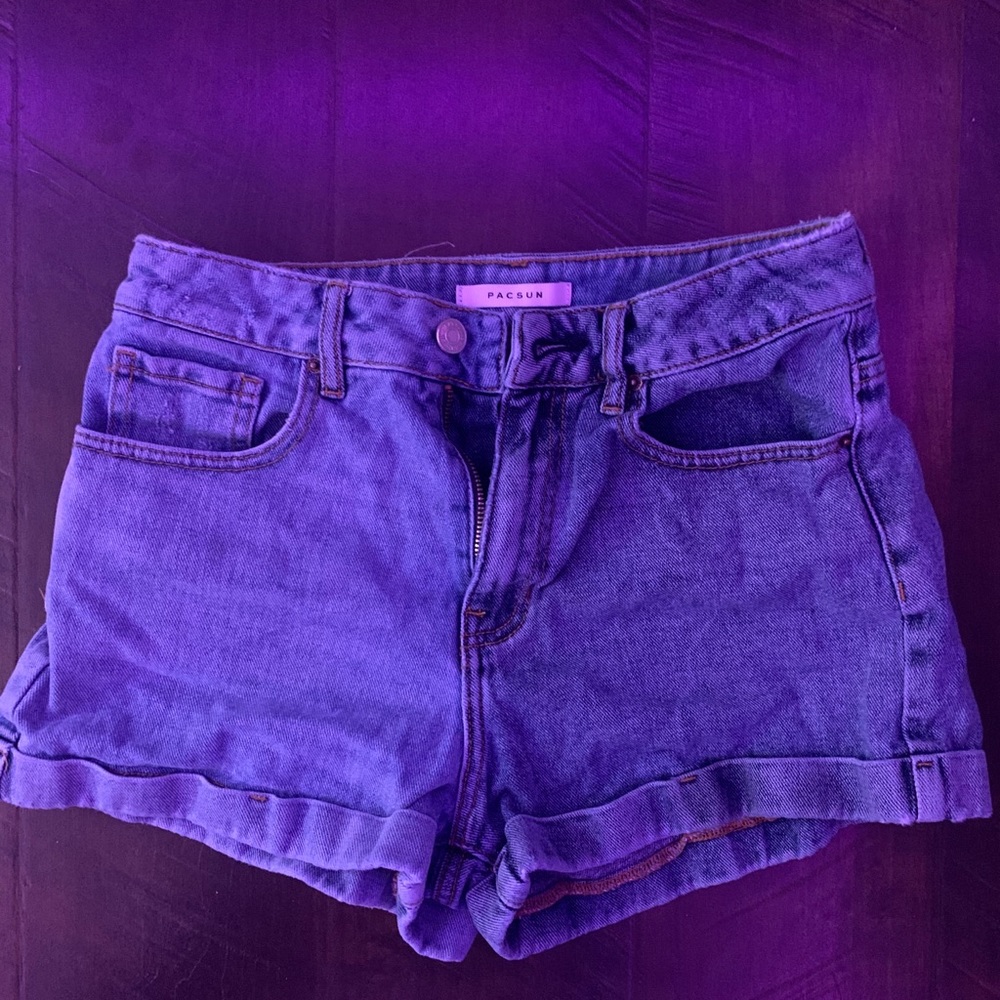 Pac Sun light wash & med wash mom shorts!